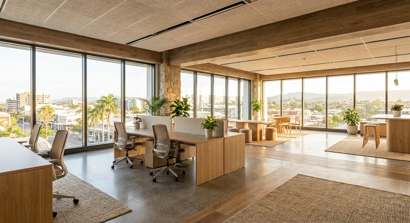 Modern commercial building in Springfield with professional office interior